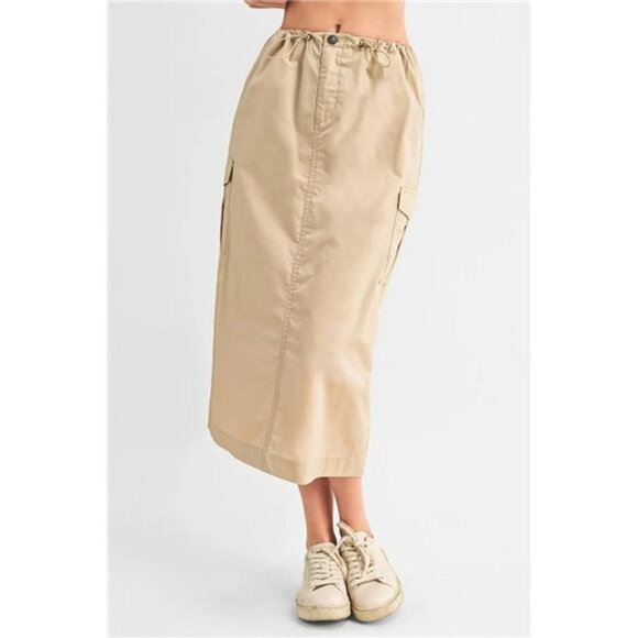 Dresses & Skirts - NEW! Cargo skirt with drawstring midi skirt